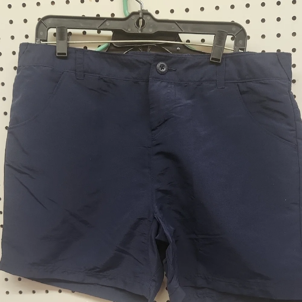 Columbia PFG Womens Shorts Size 12 Navy EUC 6 Inch Inseam - Picture 1 of 6